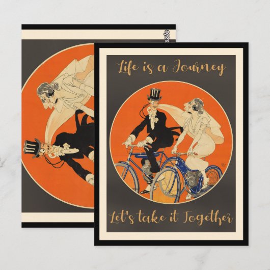 人生は旅だ、愛。 ポストカード (正面/裏面)