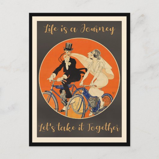 人生は旅だ、愛。 ポストカード (正面)