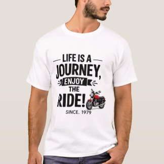 人生は旅だ 旅を楽しもう バイクのTシャツ Tシャツ