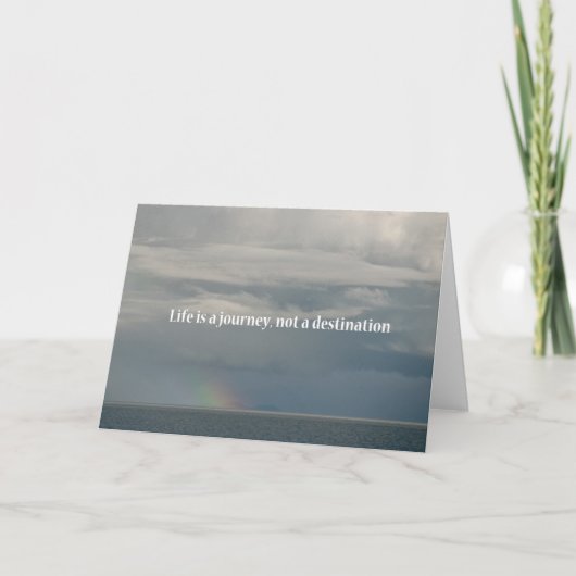 人生は旅であり目的地ではない カード (正面)