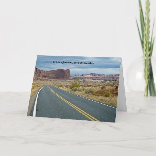 人生は旅であり目的地ではない カード (正面)