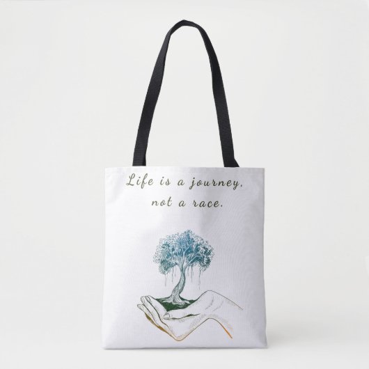 人生は旅であり、レースではない トートバッグ (正面)