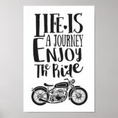人生は旅である乗楽しむり気引用文 ポスター (正面)