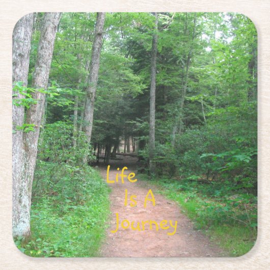 人生は旅である2 スクエアペーパーコースター (正面)