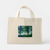 人生は旅である – よく旅行する。湖面 ミニトートバッグ (裏面)