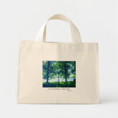 人生は旅である – よく旅行する。湖面 ミニトートバッグ (正面)