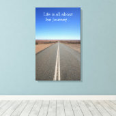 人生は旅のキャンバスやる気を起こさせるだ キャンバスプリント (インサイチュ (ウッドフロア))