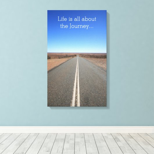 人生は旅のキャンバスやる気を起こさせるだ キャンバスプリント (インサイチュ (ウッドフロア))