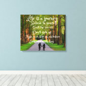 人生は旅のキャンバス キャンバスプリント (インサイチュ (ウッドフロア))