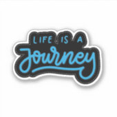 人生は旅のステッカー シール (正面)