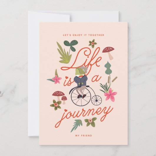 人生は旅のバレンタインホリデーカード シーズンカード (正面)