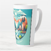 人生は旅のマグ カフェラテマグ (右アングル)