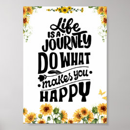 人生は旅の幸せなポスター ポスター