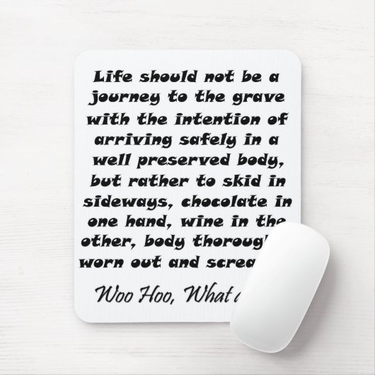 人生は旅の引用文の口に贈り物 マウスパッド (マウス)