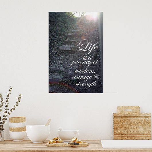 人生は旅の引用文感動的ギフトアート ポスター (キッチン)