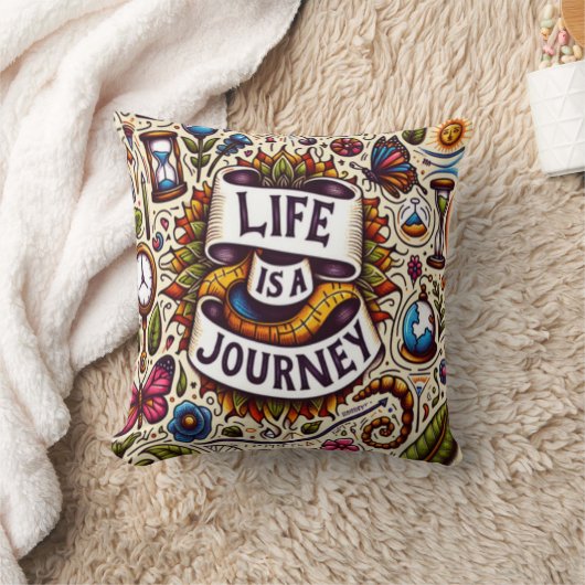 人生は旅の枕 クッション (ブランケット)