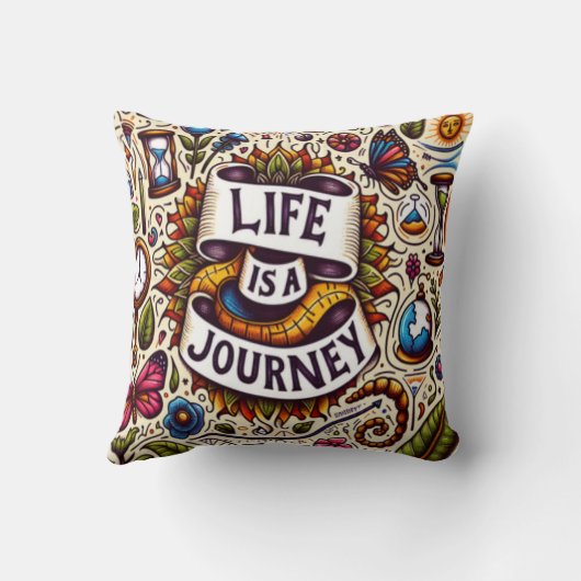 人生は旅の枕 クッション (裏面)