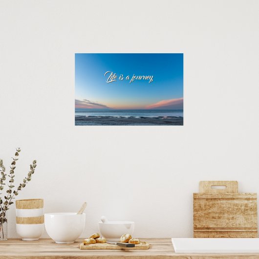 人生は旅の生活態度のやる気を起こさせる引用文 ポスター (キッチン)