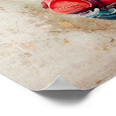 人生は旅の赤いモップインスパイアのタイポグラフィ ポスター (角)