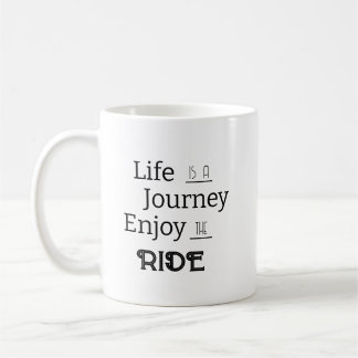 「人生は旅の道楽しむ」フレーズMug コーヒーマグカップ