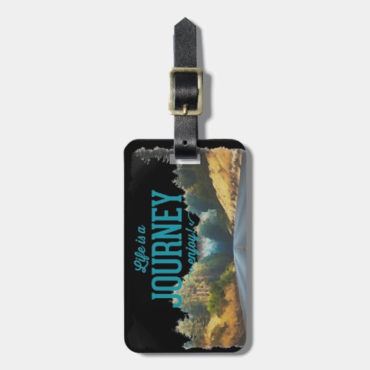 人生は旅楽しむだ！ ラゲッジタグ (正面縦)