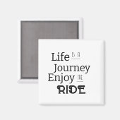 「人生は旅楽しむの旅」 マグネット (正面/裏面)