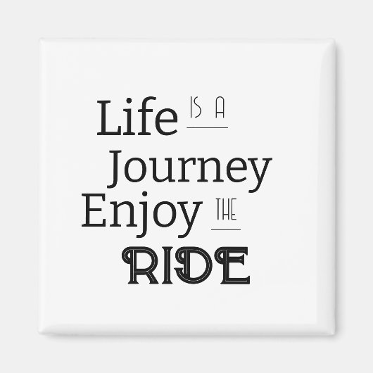 「人生は旅楽しむの旅」 マグネット (正面)