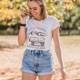 人生は旅楽しむ路よカラフルい Tシャツ