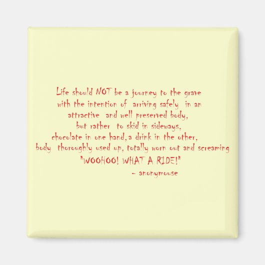 人生は旅路にあらず マグネット (正面)