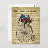 人生は旅、楽しんで postcard ポストカード (正面/裏面)