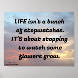 「人生は時計の束ストップではない」 ポスター