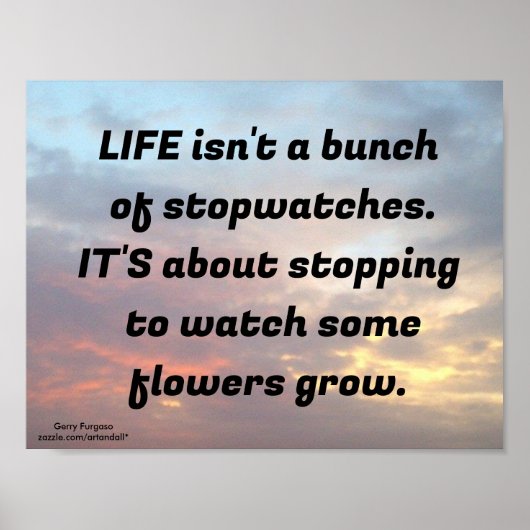 「人生は時計の束ストップではない」 ポスター (正面)