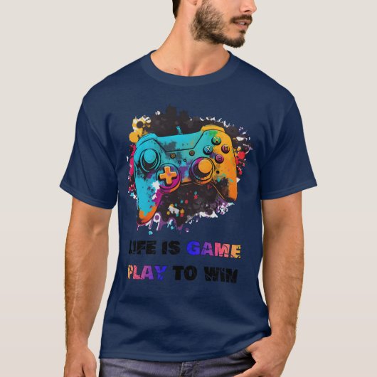 人生は景品を獲得するためのゲーム Tシャツ (正面)