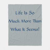 人生は更なる フリースブランケット (正面)
