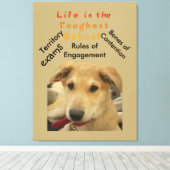 人生は最も厳しい学校だ キャンバスプリント (インサイチュ (ウッドフロア))