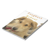 「人生は最も厳しい学校」ドッグアートプリント ノートパッド (回転)