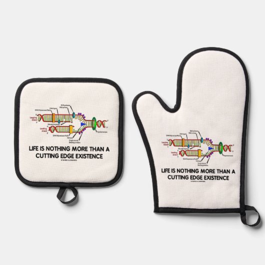 人生は最期の存在に過ぎない 鍋つかみ&鍋敷きセット (正面)