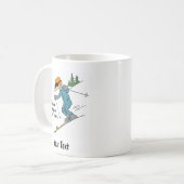 人生は最高の下り坂に向かう – 速い コーヒーマグカップ (正面左)