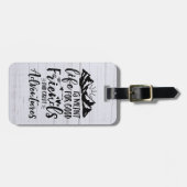 人生は最高の友達と素晴らしい冒険のためにある ラゲッジタグ (正面横)