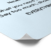 人生は有限で壊れやすい、R、Queenの詩 ポスター (角)