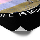 人生は本当に良い夏のビーチ休暇グラフィック ポスター (角)