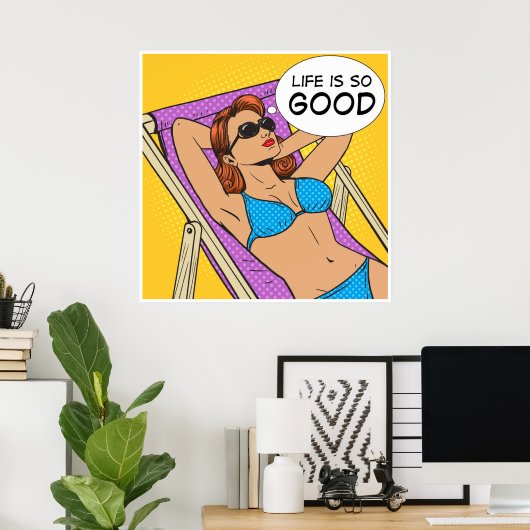 人生は本当に良い ポスター (ホームオフィス)