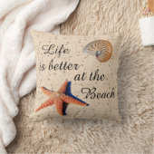 人生は枕の方がビーチだ クッション (ブランケット)