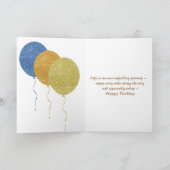 人生は楽しむ旅のハッピーバースデー カード (内部)