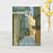 人生は楽しむ旅のハッピーバースデー カード (黄色い花)