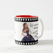 人生は次から次へと続く演技だ! ツートーンマグカップ (正面右)