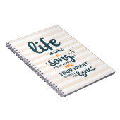 人生は歌のようなものだ勇気付けられる成功人生のヒント ノートブック (右側)