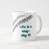 人生は歌のマグカップ ジャンボコーヒーマグカップ (正面右)