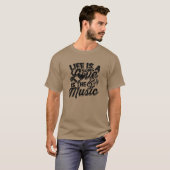 人生は歌 愛は音楽 ミュージック Tシャツ (正面フル)