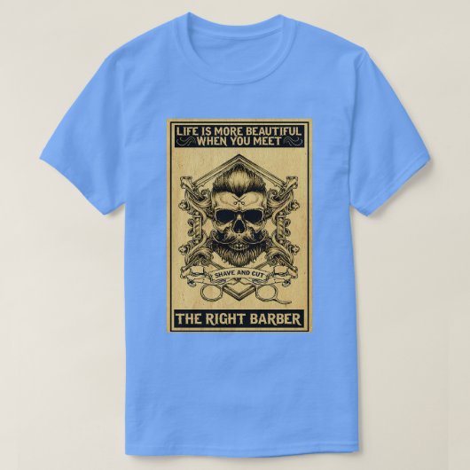 人生は正しいバーに会えば美しい Tシャツ (デザイン正面)